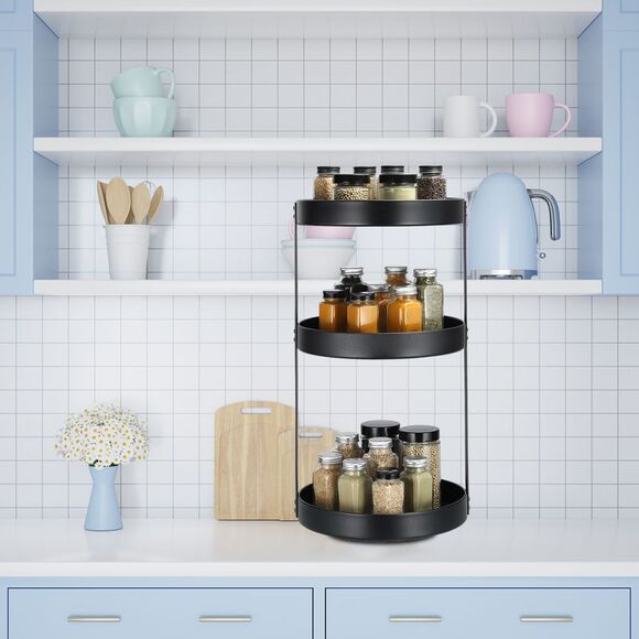 Lazy Susan Turntable 3 Tier Kitchen Large Rotating Spice Racks 11.7" Dia - Picture 6 of 6